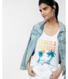 Express Tequilla Sunrise Lace-up Back Tank
