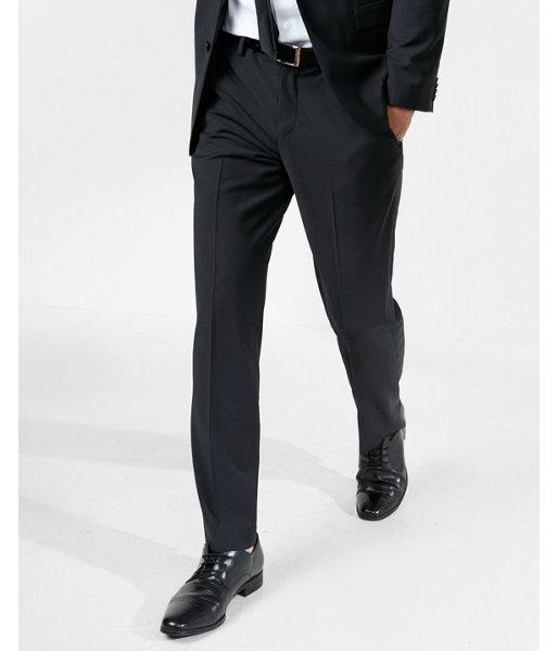 Express Slim Fit Photographer Black Wool Blend Performance Stretch