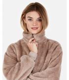 Express Womens Express Womens Express One Eleven Cropped Furry Fleece Zip
