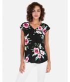 Express Womens Floral Covered Button Gramercy Tee