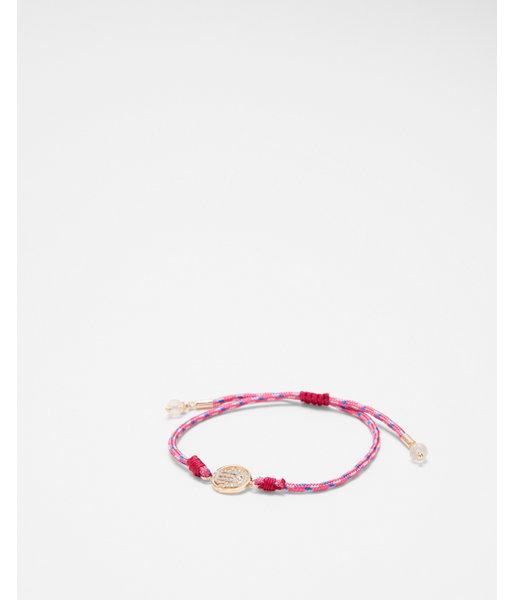Express Womens Pink Hamsa Pull-cord Bracelet