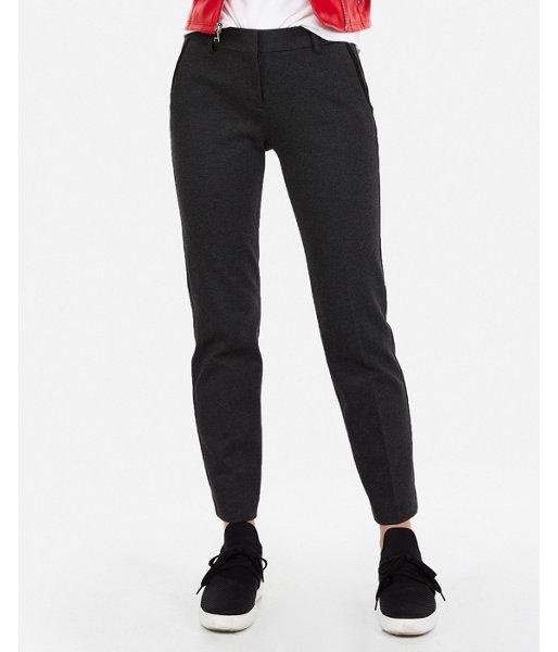 Express Womens Mid Rise Piped Columnist Ankle Pant