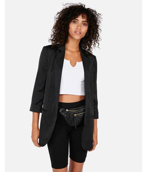 Express Womens Notch Collar Boyfriend Blazer