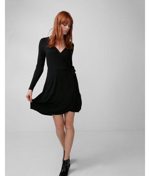 Express Womens Petite Long Sleeve Wrap Dress