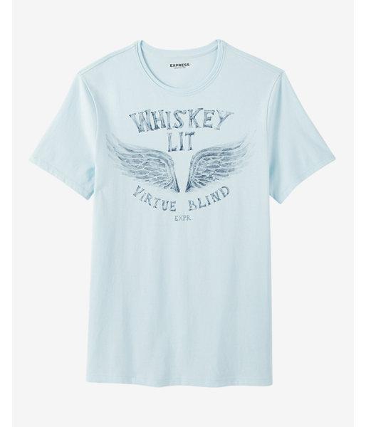 Express Whiskey Lit Crew Neck Graphic Tee