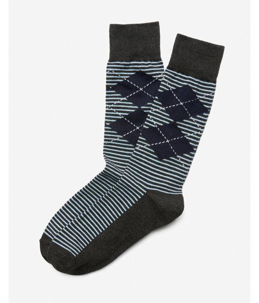 Express Mens Argyle Stripe Dress