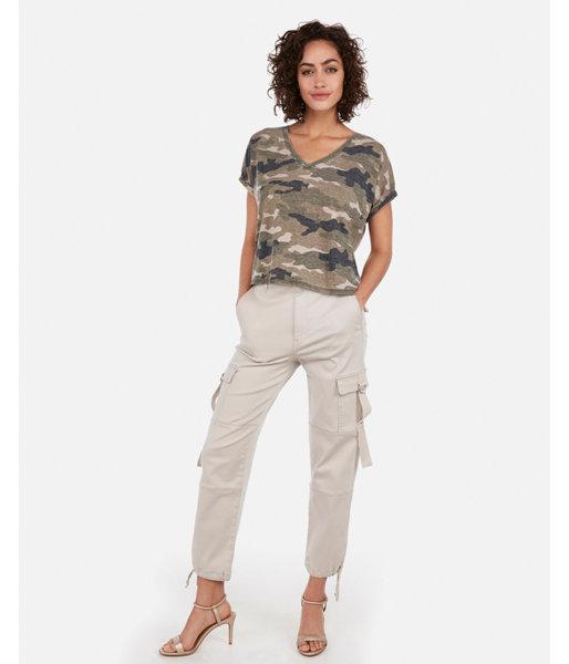 Express Womens Express One Eleven Camo V-neck Boxy Tee