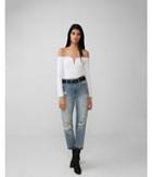Express Womens V-wire Sweetheart Neck Fitted Top