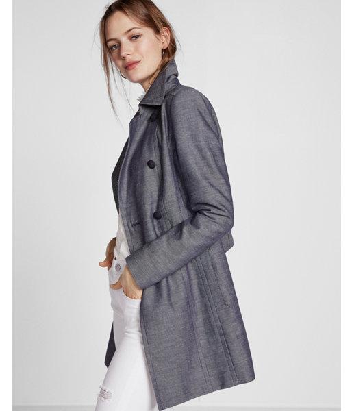 Express Chambray Trench Coat