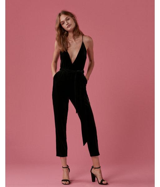Express Womens Velvet Jumpsuit