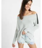 Express Womens Zip Off The Shoulder Hi-lo