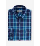Express Men's Shirts Fitted Plaid Going Out