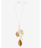 Express Womens Leaf And Feather Pendant Necklace