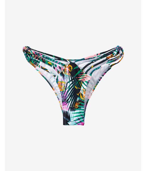 Express Tropical Print High Cut Strappy Cheeky Bikini