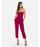Express Womens Strapless Sweetheart Neck Jumpsuit
