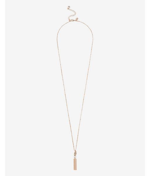 Express Womens Long Metal Bar Pendant