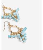 Express Turquoise Beaded Cluster Drop Earrings