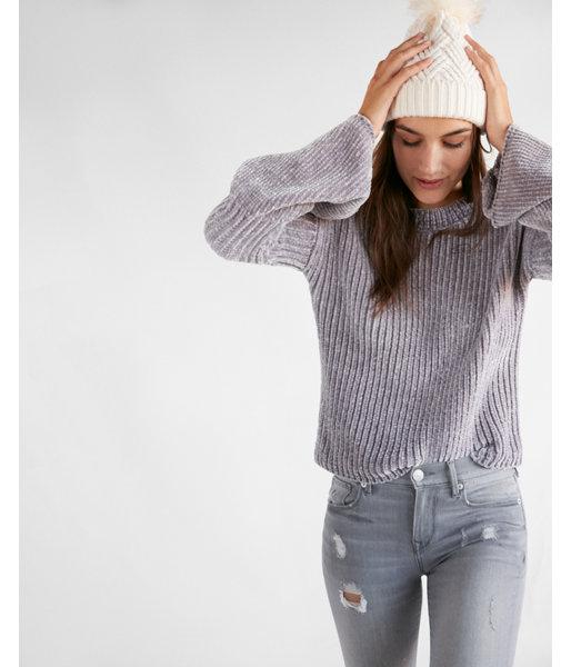 Express Womens Plush Chenille Flare