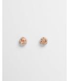 Express Womens Round Cubic Zirconia Post Back Earrings