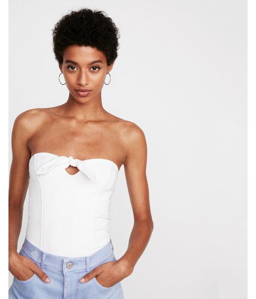 Express Womens Petite Express One Eleven Strapless Cut-out Top