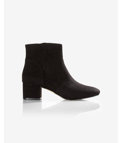 Express Womens Side Zip Block Heel Bootie