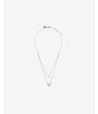Express Womens Cubic Zirconia Triangle Layered Necklace