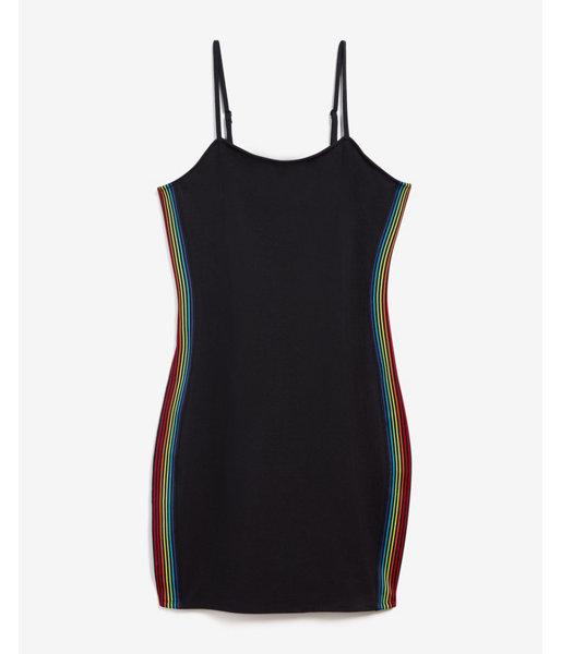 Express Womens Love Unites Rainbow Side Stripe Mini Bodycon Dress