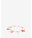 Express Womens Pink Mini Tassel Pull-cord Bracelet