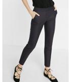 Express Womens Mid Rise Dobby Twill Columnist Ankle Pant