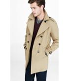 Express Men's Outerwear Double Breasted Cotton Trench Coat