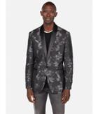 Express Mens Slim Contrast Floral Tuxedo Jacket
