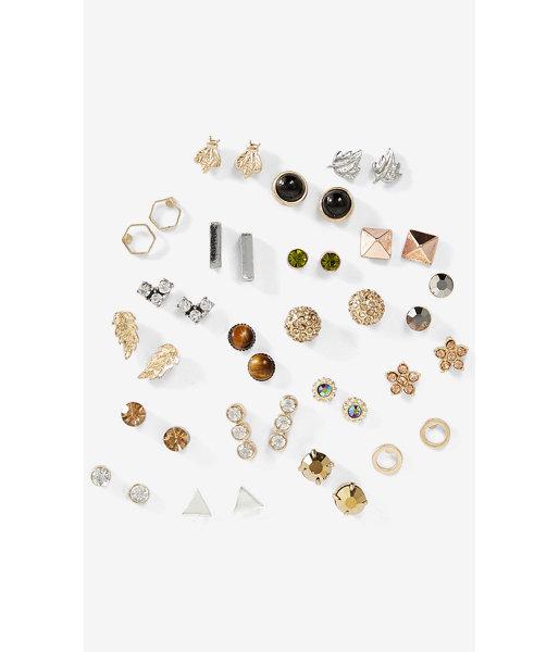 Express Women's Jewelry 20 Pack Sparkly Stud Earring