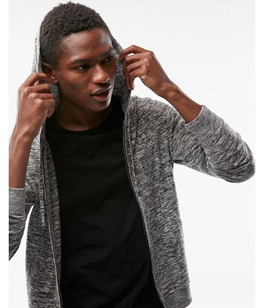 Express Mens Space Dyed Zip Front Hoodie