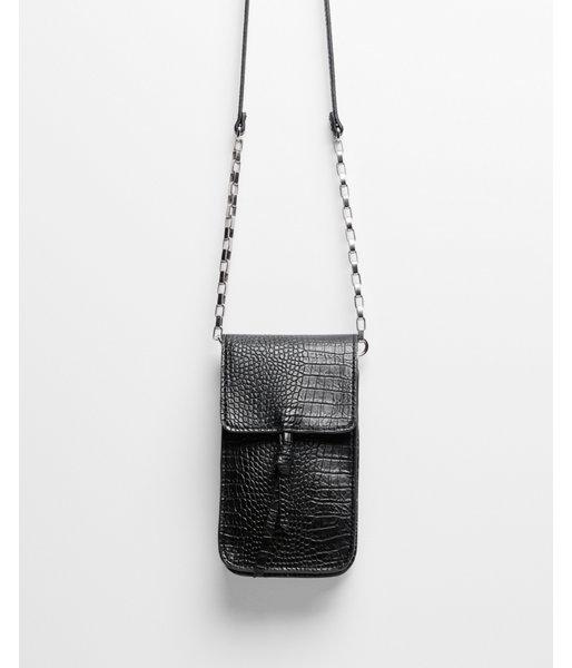 Express Womens Tech Tassel Flap Cross Body Bag