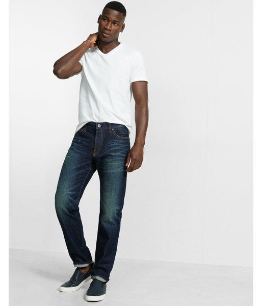 Express Mens Tapered Leg Loose Fit Dark Wash Jean