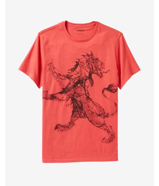 Express Mens Water Lion Graphic T-shirt