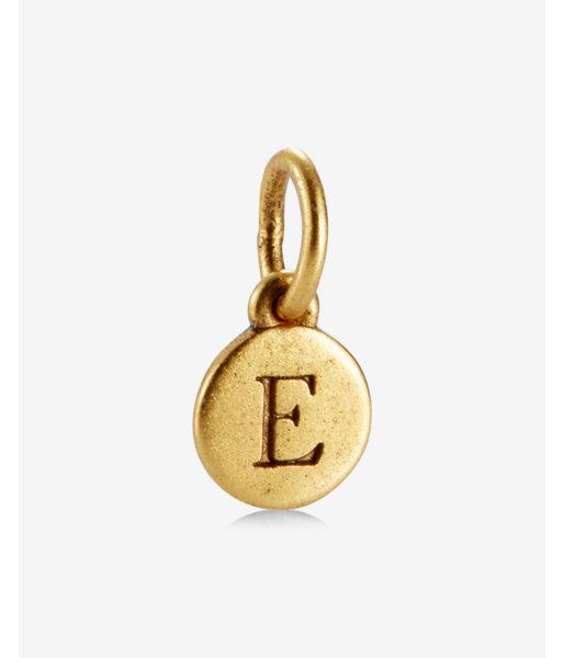 Express Womens Sequin Matte Gold E Charm