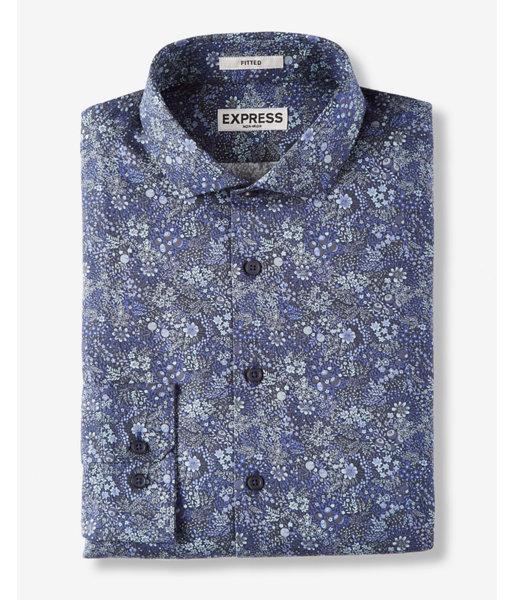 Express Fitted Berry Floral Print Liberty Fabric Cotton Dress