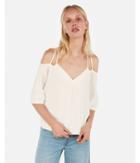 Express Womens Cold Shoulder Strappy Back Blouse