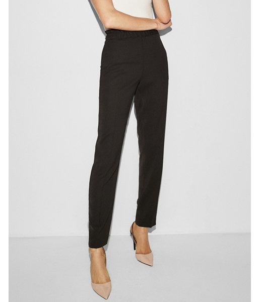 Express Womens Mid Rise Ruffle Waist Pull-on Pant