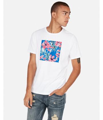 Express Mens Exp Nyc Tropical Graphic Tee