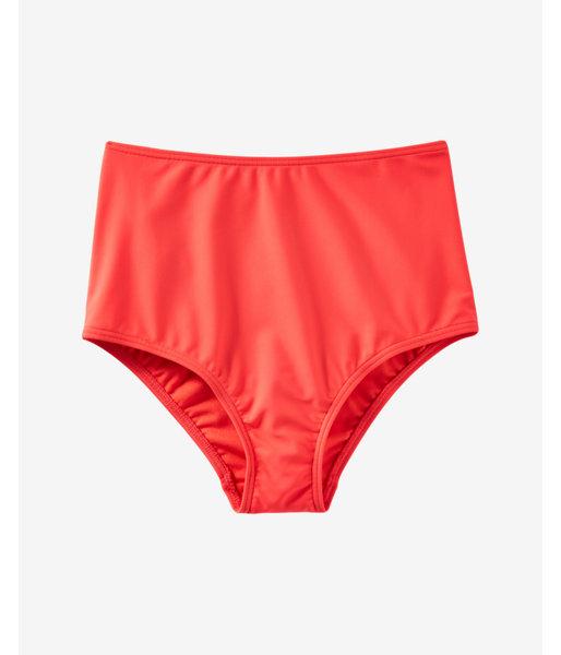 Express Womens High Waisted Solid Bikini Bottom