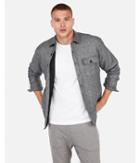 Express Mens Slim Marled Quilted Button-down Flannel