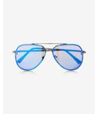 Express Mens Bright Rimless Aviator