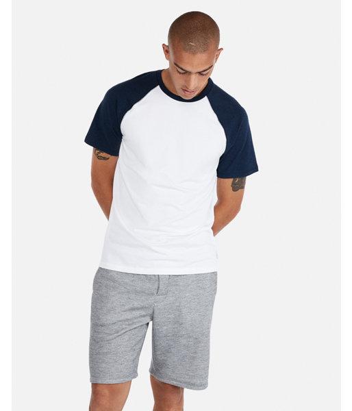 Express Mens Supersoft Crew Neck Stretch Baseball Tee