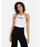 Express Womens Feminist Graphic Cropped Tank