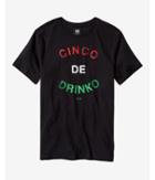 Express Mens Black Cinco De Drinko Graphic T-shirt