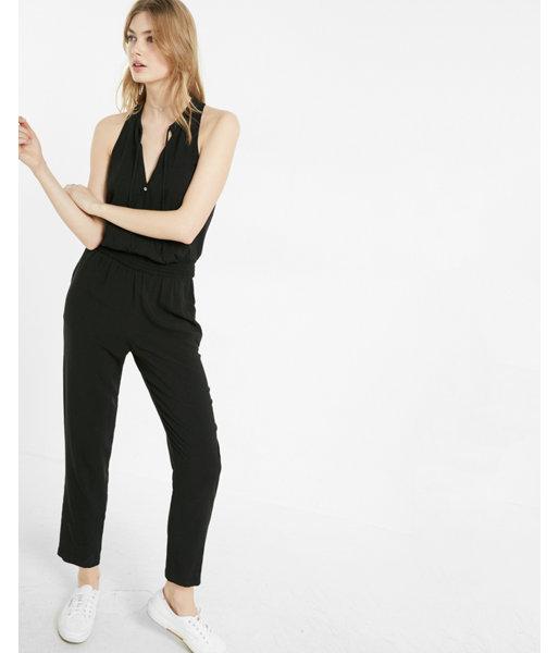Express Womens Smocked Waist Jumpsuit