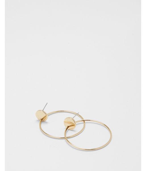Express Womens Circle Disc Drop Earrings