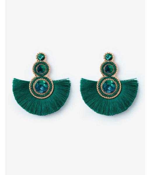 Express Womens Three Tiered Tassel Drop Earrings